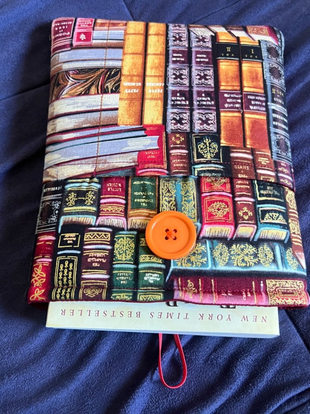 NWOT Book Sleeve & e-Reader Pouch, Button Closure, Front Pocket, Bookmark - Picture 8 of 14